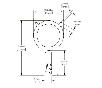 aFe MagnumFORCE Spare Parts Trim Seal Kit (1/16IN X 7/16IN) x 36IN L