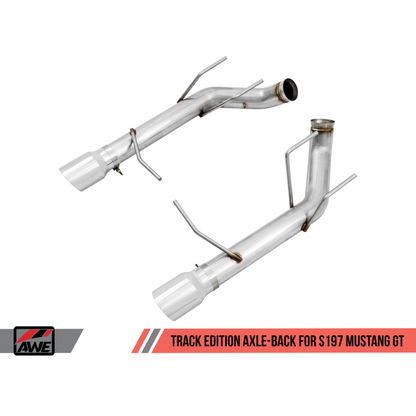 AWE Tuning S197 Mustang GT Axle-back Exhaust - Track Edition (Chrome Silver Tips)