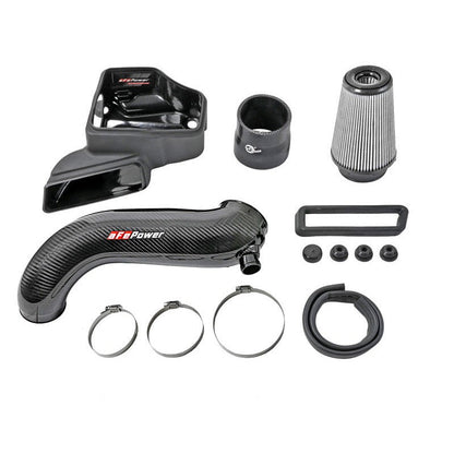 aFe Track Series Carbon Fiber Intake System w/ Pro DRY S Filter - 15-19 VW Golf R (MKVII)