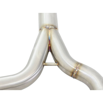 aFe MACHForce XP SS-304 Black Tip 2.5in Dia Axle Back Exhaust 12-15 BMW 335i (F30) 3.0L (t)