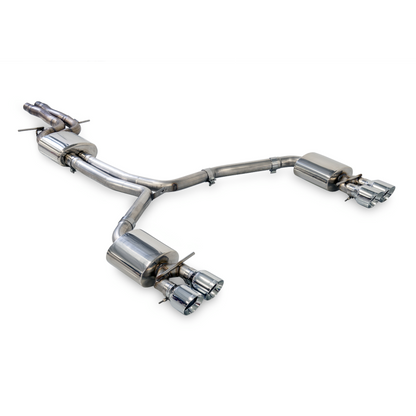 AWE Tuning Audi C7.5 A6 3.0T Touring Edition Exhaust - Quad Outlet Chrome Silver Tips