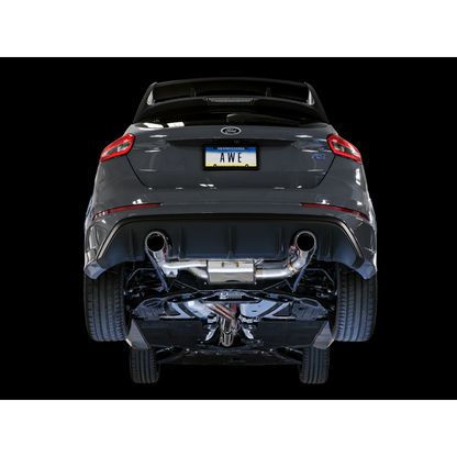 AWE Tuning Ford Focus RS SwitchPath Cat-back Exhaust - Chrome Silver Tips