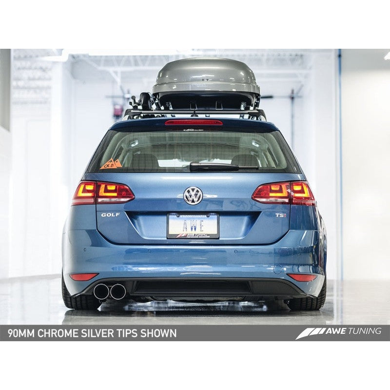 AWE Tuning VW MK7 Golf SportWagen Touring Edition Exhaust w/Diamond Black Tips (90mm)