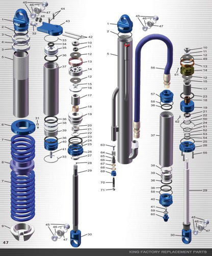 King Shocks 2.5 PR Buna Seal Kit For .750 Shaft