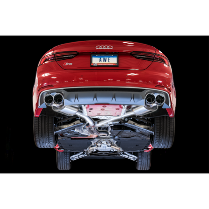 AWE Tuning Audi B9 S5 3.0T Touring Edition Exhaust - Black Diam Tips (102mm)