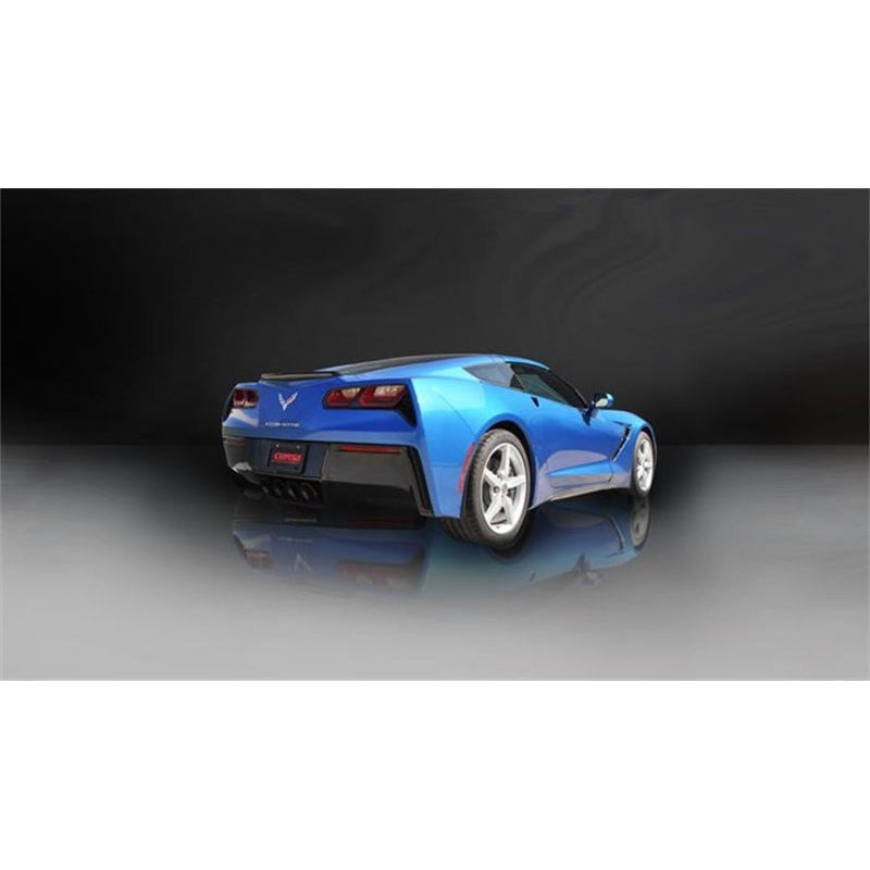 Corsa 2014 Corvette C7 Coupe 6.2L V8 AT/MT 2.75in Valve-Back Dual Rear Exit Black Sport Exhaust