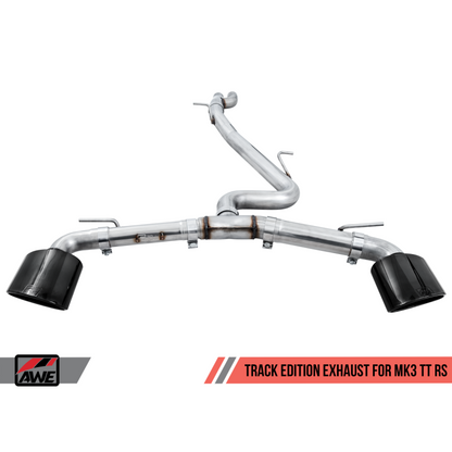 AWE Tuning 18-19 Audi TT RS 8S/RK3 2.5L Turbo Track Edition Exhaust - Diamond Black RS-Style Tips