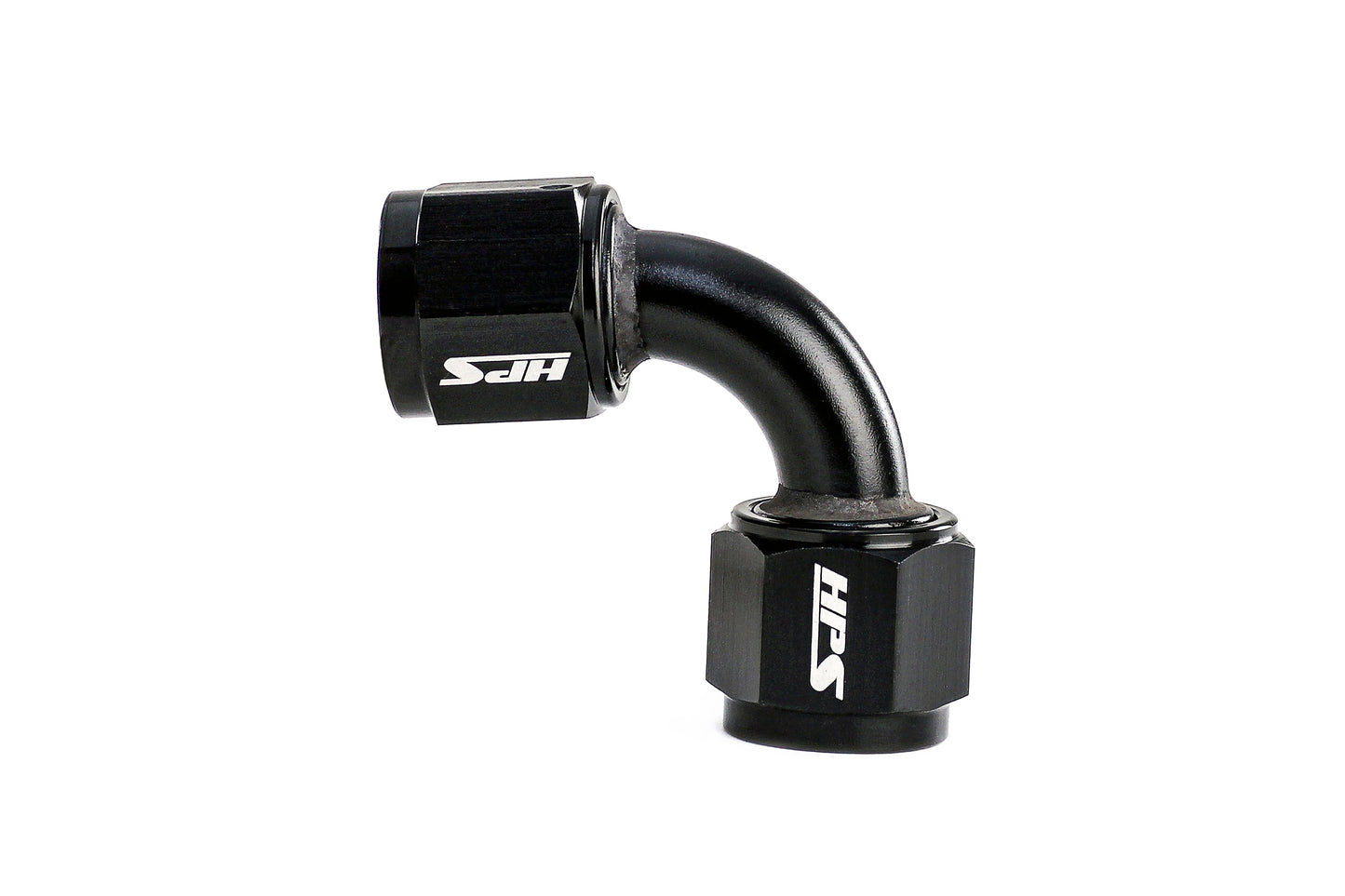 HPS Performance Black Aluminum 90 Degree AN Female to Female Swivel Coupling Adapter -3 -4 -6 -8 -10 -12