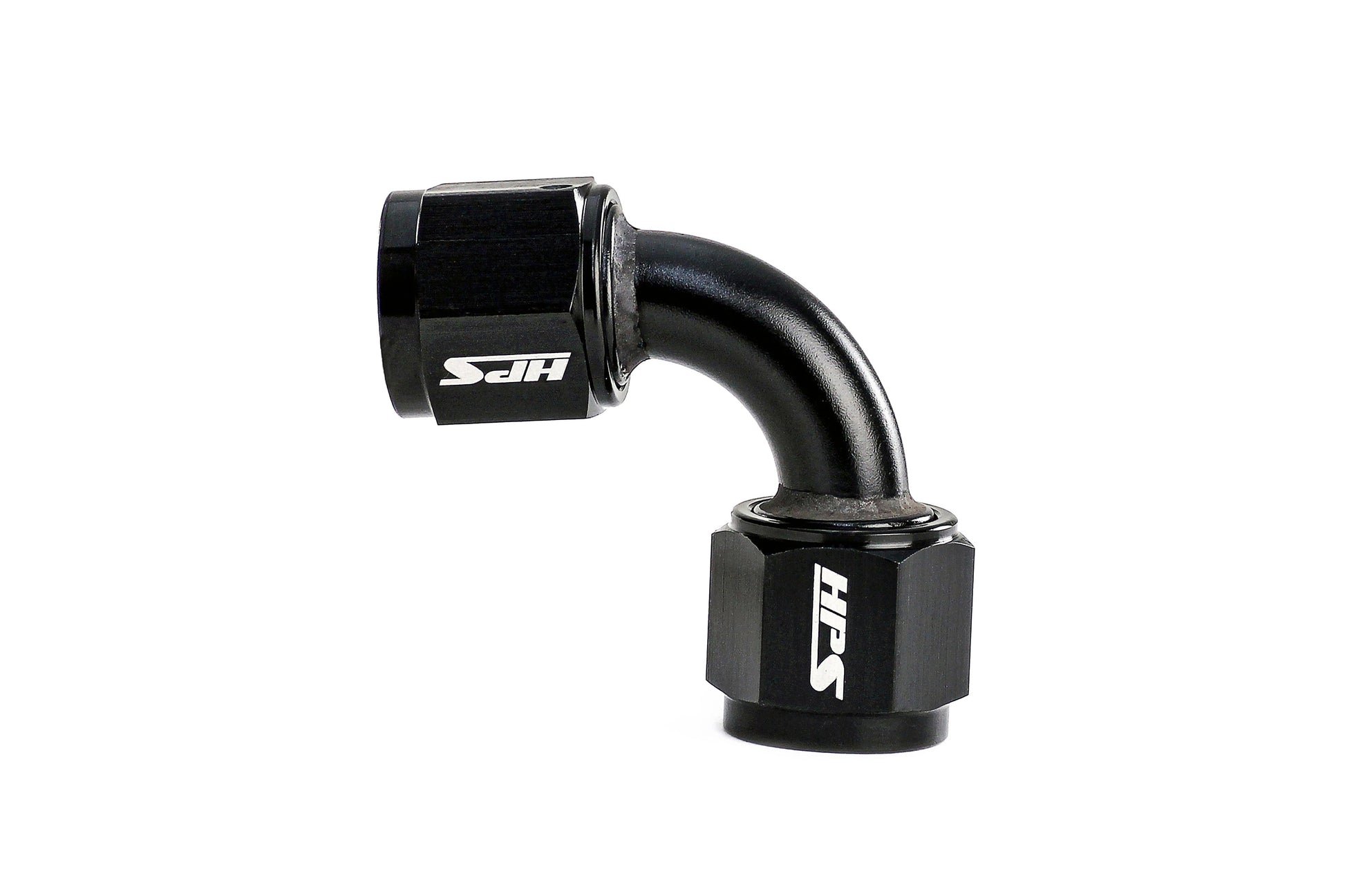 HPS Performance Black Aluminum 90 Degree AN Female to Female Swivel Coupling Adapter -3 -4 -6 -8 -10 -12