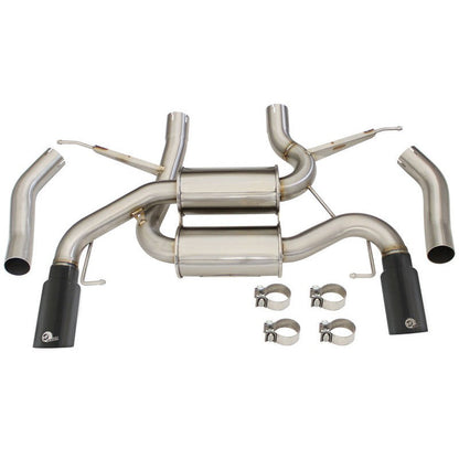 aFe MACHForce XP 2.5in Axle Back Stainless Exhaust w/ Black Tips 07-13 BMW 335i 3.0L L6 (E90/92) N55