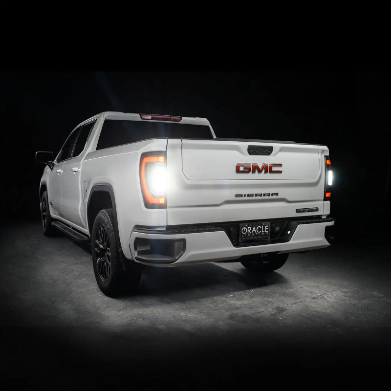 Oracle 19-23 GMC Sierra Black Series Flush Style LED Tail Lights - Factory Halogen