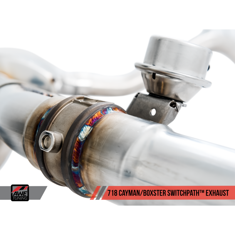 AWE Tuning Porsche 718 Boxster / Cayman SwitchPath Exhaust (PSE Only) - Diamond Black Tips