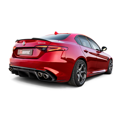 Akrapovič Slip-On Line Exhaust (Titanium) w/Carbon Tips - 2016-2020 Alfa Romeo Giulia Quadrifoglio