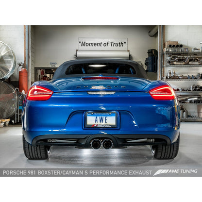AWE Tuning Porsche 981 Performance Exhaust System - w/Diamond Black Tips