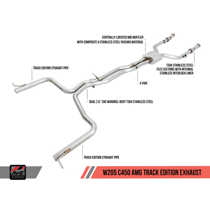 AWE Tuning Mercedes-Benz W205 C450 AMG / C400 Track Edition Exhaust