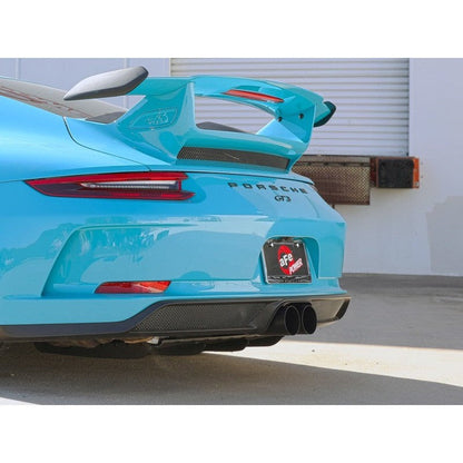 afe 14-16 Porsche 911 GT3 991.1 H6 3.8L MACH Force-Xp 304 SS Cat-Back Exhaust System w/ Black Tips