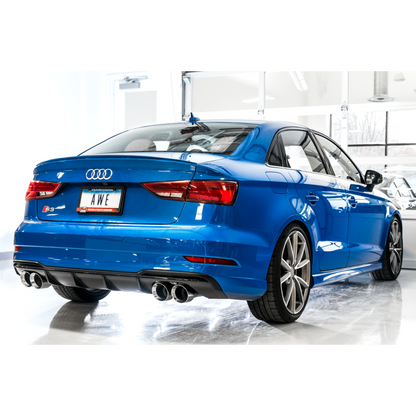 AWE Tuning Audi 8V S3 Track Edition Exhaust w/Chrome Silver Tips 102mm