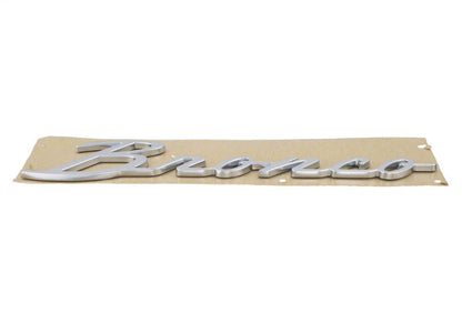 Ford Racing 21-23 Bronco Script Fender Badge - Silver