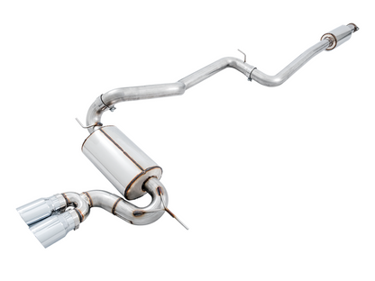 AWE Tuning Ford Focus ST Touring Edition Cat-Back Exhaust - Resonated - Diamond Black Tips