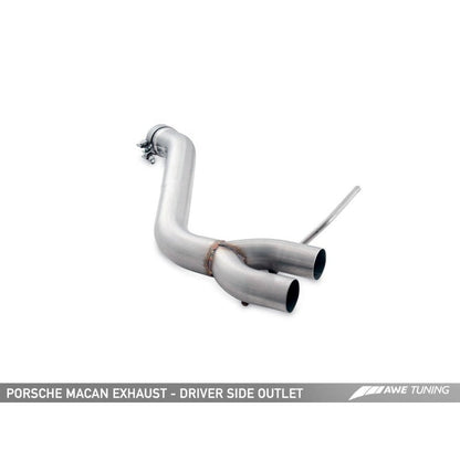 AWE Tuning Porsche Macan Track Edition Exhaust System - Chrome Silver 102mm Tips