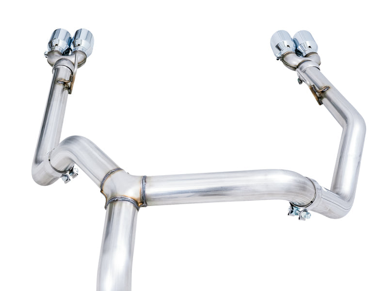 AWE Tuning 4th Gen GM 1500 5.3L 0FG Cat-Back Split Rear Exit (w/ Bumper Cutouts) - Quad Chrome Tips