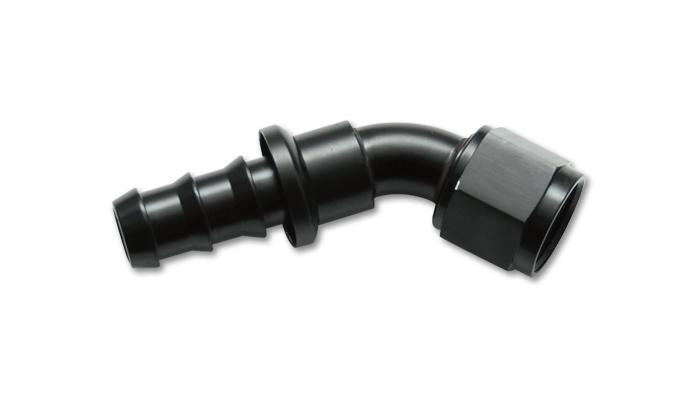 Vibrant -4AN Push-On 90 Deg Hose End Fitting - Aluminum