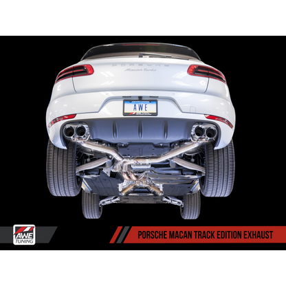 AWE Tuning Porsche Macan Track Edition Exhaust System - Chrome Silver 102mm Tips