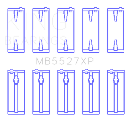 King Engine Bearings Toyota 4AGE/4AGZE 16V 1.6L (Size 0.25 Oversized) Performance Main Bearing Set