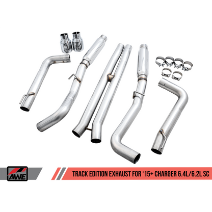 AWE Tuning 2015+ Dodge Charger 6.4L/6.2L Supercharged Track Edition Exhaust - Chrome Silver Tips