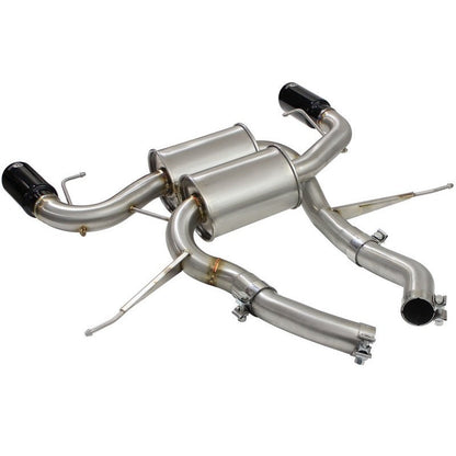 aFe MACHForce XP 2.5in Axle Back Stainless Exhaust w/ Black Tips 07-13 BMW 335i 3.0L L6 (E90/92) N55