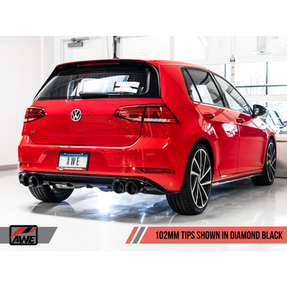 AWE Tuning MK7.5 Golf R Track Edition Exhaust w/Diamond Black Tips 102mm
