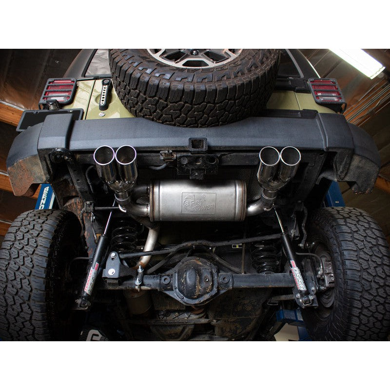aFe Vulcan Series 2.5in 304 SS Axle-Back Exhaust Polished 07-18 Jeep Wrangler (JK) V6-3.6/3.8L