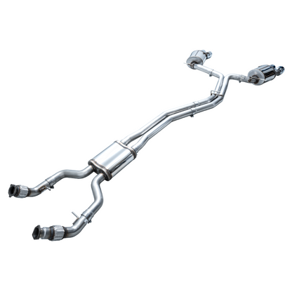 AWE Tuning 19-23 Audi C8 S6/S7 2.9T V6 AWD Touring Edition Exhaust - Chrome Silver Tips