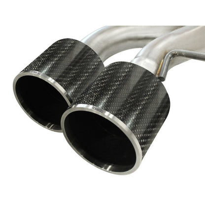 aFe Takeda 3in SS Exhaust Cat-Back 09-14 Nissan GTR V6 3.8L Carbon Fiber Tips