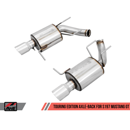 AWE Tuning S197 Mustang GT Axle-back Exhaust - Touring Edition (Chrome Silver Tips)