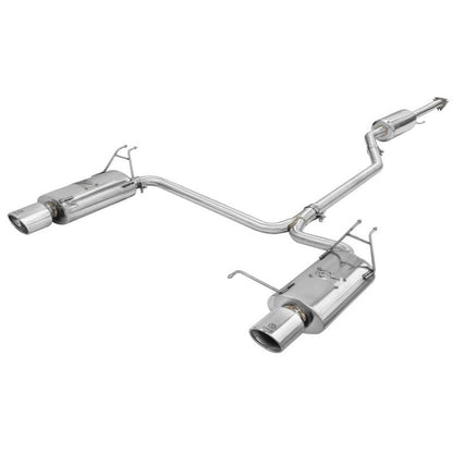 aFe Takeda Exhaust 2.25in to 2in Dia 304SS Cat-Back w/Polished Tips 08-12 Honda Accord Coupe V6 3.5L