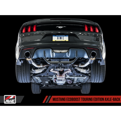AWE Tuning S550 Mustang EcoBoost Axle-back Exhaust - Touring Edition (Chrome Silver Tips)