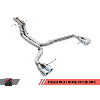 AWE Tuning Porsche Macan Touring Edition Exhaust System - Chrome Silver 102mm Tips