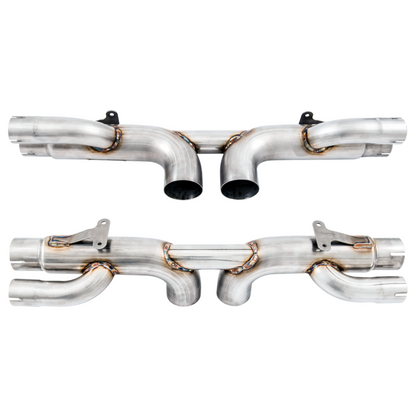 AWE Tuning Porsche 991 GT3 / RS Center Muffler Delete - Diamond Black Tips