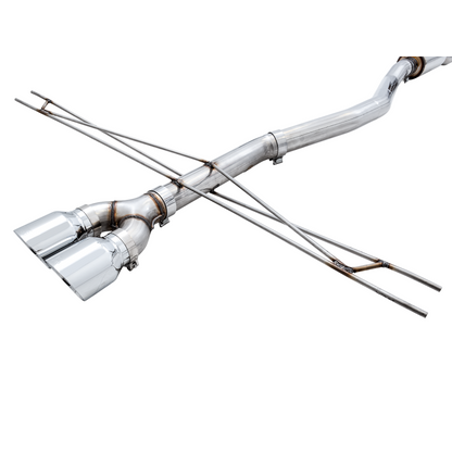 AWE Tuning 2016+ Honda Civic Si Track Edition Exhaust w/Front Pipe & Dual Chrome Silver Tips