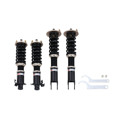 BC Racing coilovers on a white background
