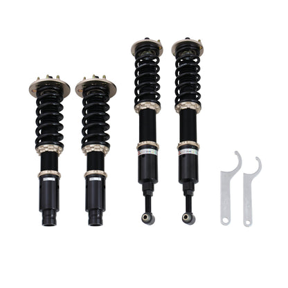 BC Racing coilovers on a white background