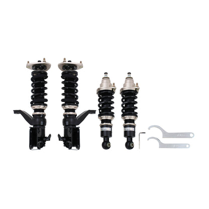 BC Racing coilovers on a white background