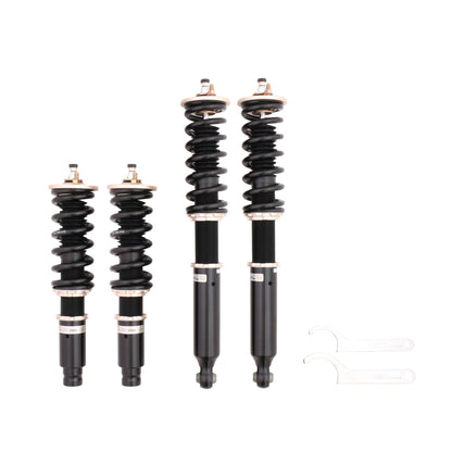 BC Racing coilovers on a white background