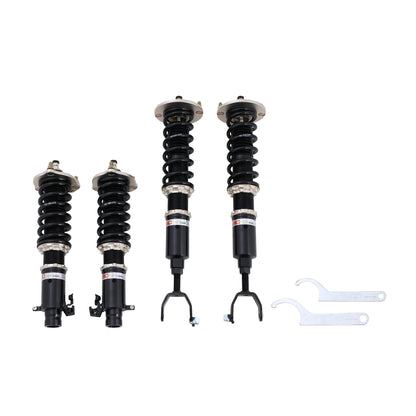 BC Racing coilovers on a white background