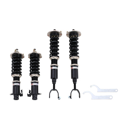 BC Racing coilovers on a white background