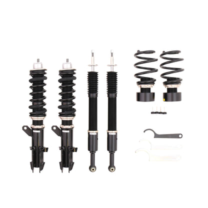 BC Racing coilovers on a white background