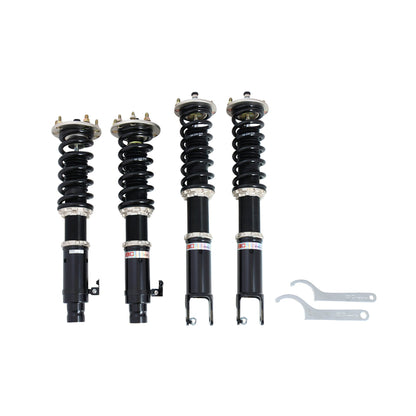 BC Racing coilovers on a white background