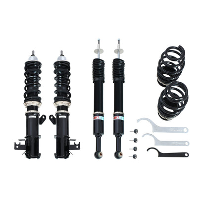BC Racing coilovers on a white background