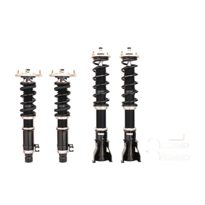 BC Racing coilovers on a white background